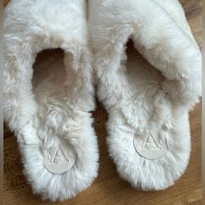 Anthropologie fuzzy slippers